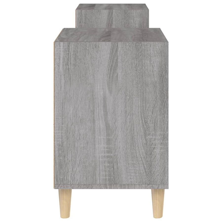Tv-Meubel 60X35X55 Cm Bewerkt Hout Eikenkleurig Grijs sonoma
