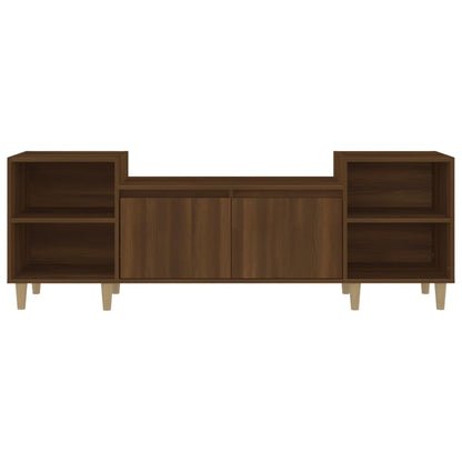 Tv-Meubel 60X35X55 Cm Bewerkt Hout Bruin Eikenkleur Bruineiken
