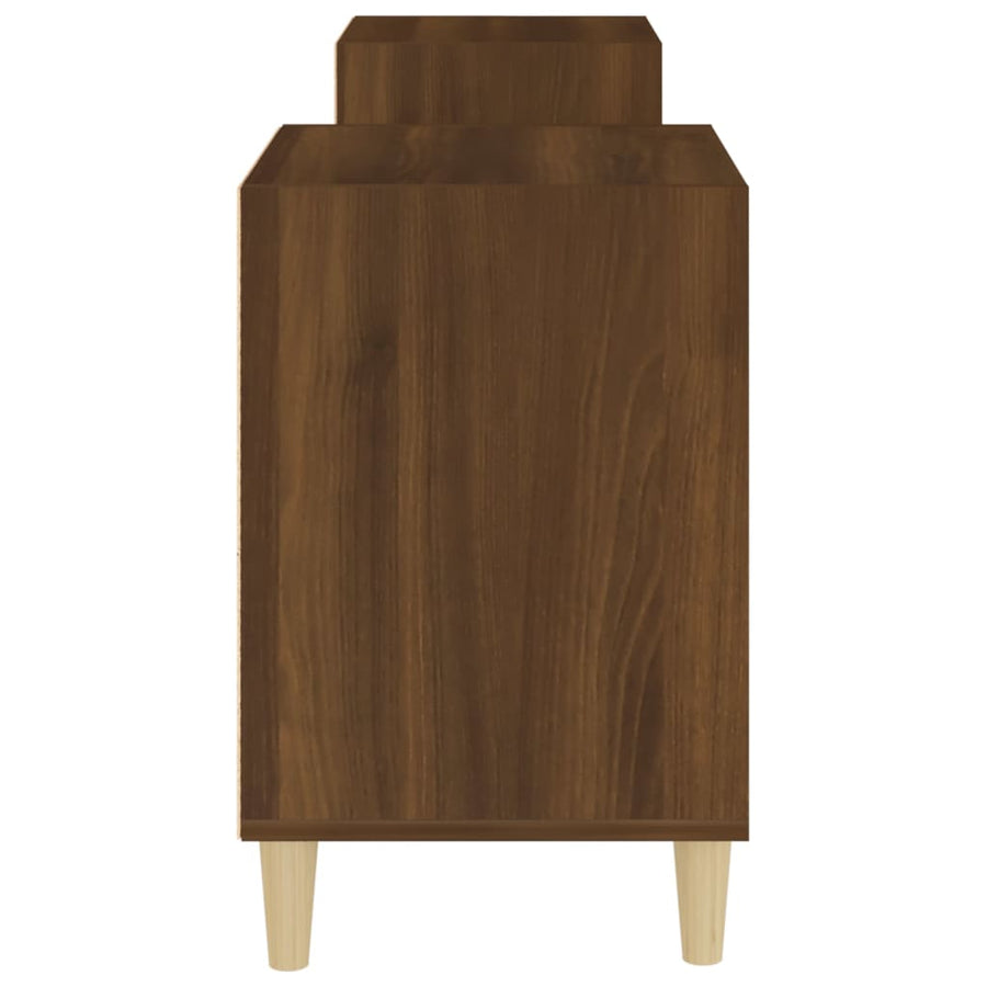 Tv-Meubel 60X35X55 Cm Bewerkt Hout Bruin Eikenkleur Bruineiken