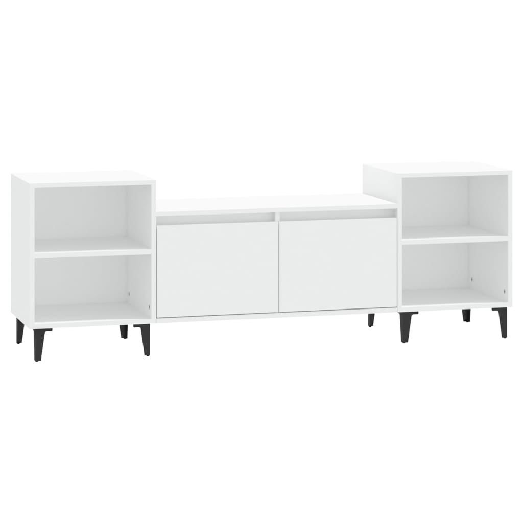 Tv-Meubel 60X35X55 Cm Bewerkt Hout Wit