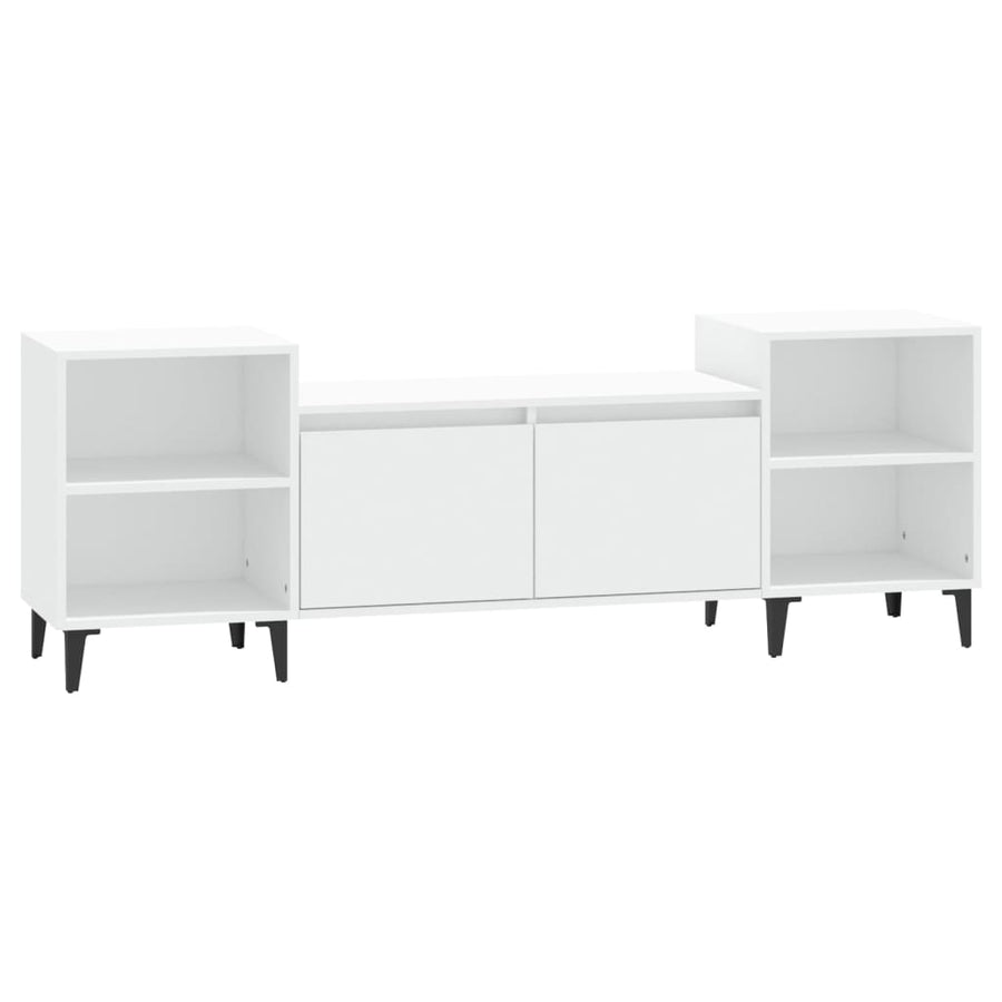 Tv-Meubel 60X35X55 Cm Bewerkt Hout Wit