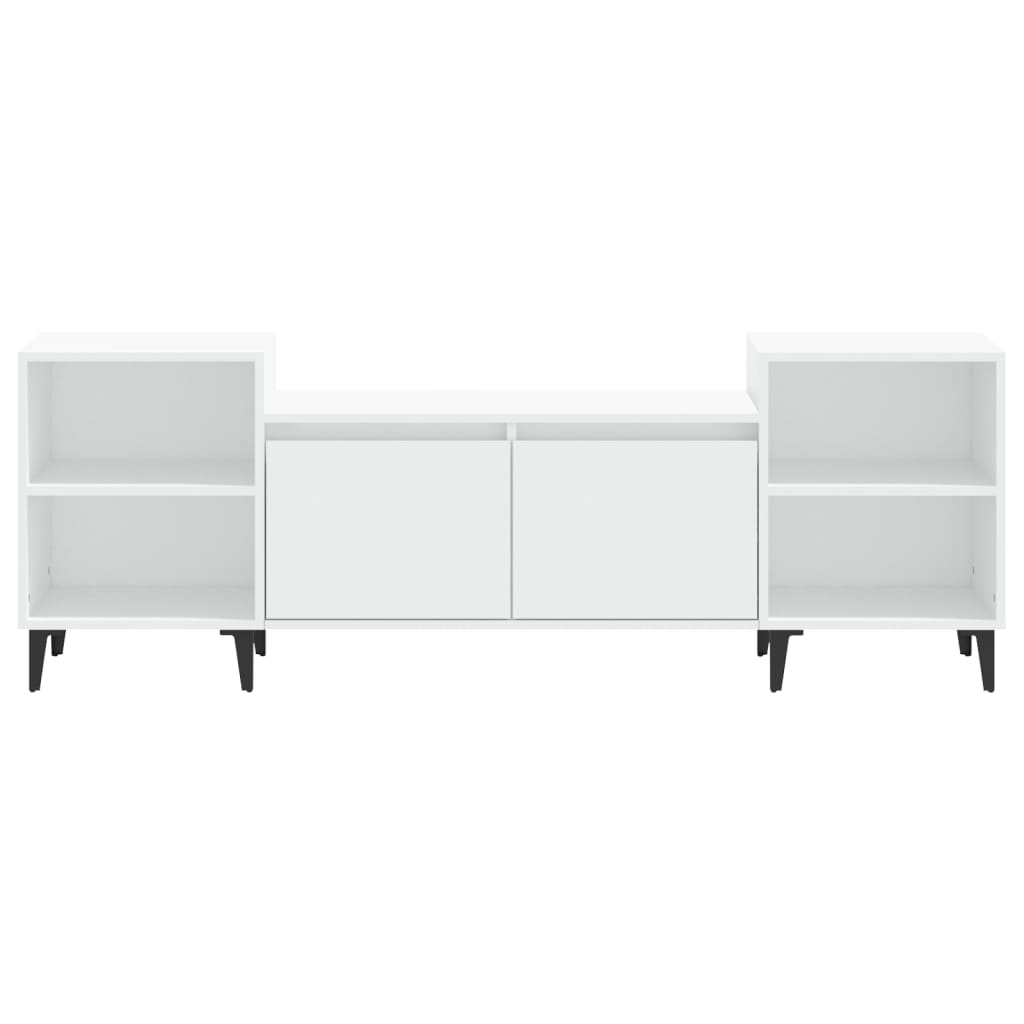 Tv-Meubel 60X35X55 Cm Bewerkt Hout Wit