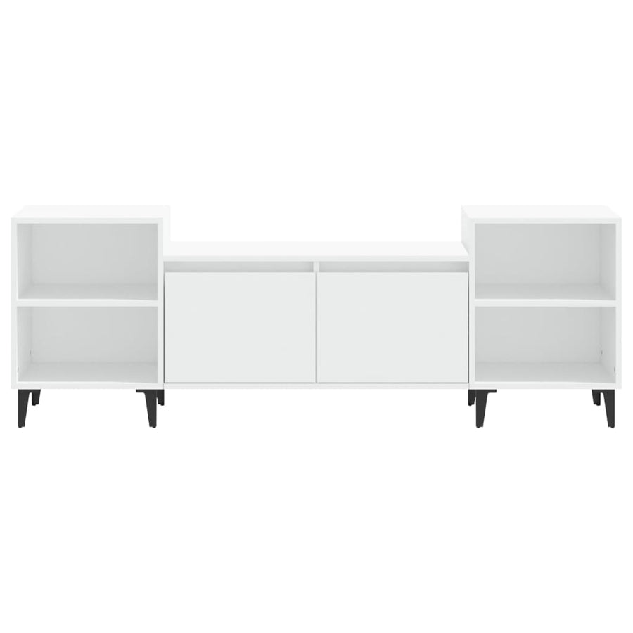 Tv-Meubel 60X35X55 Cm Bewerkt Hout Wit