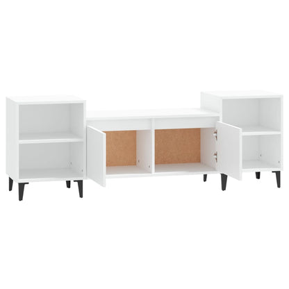 Tv-Meubel 60X35X55 Cm Bewerkt Hout Wit