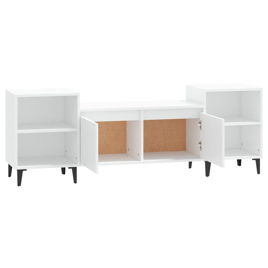 Tv-Meubel 60X35X55 Cm Bewerkt Hout Wit