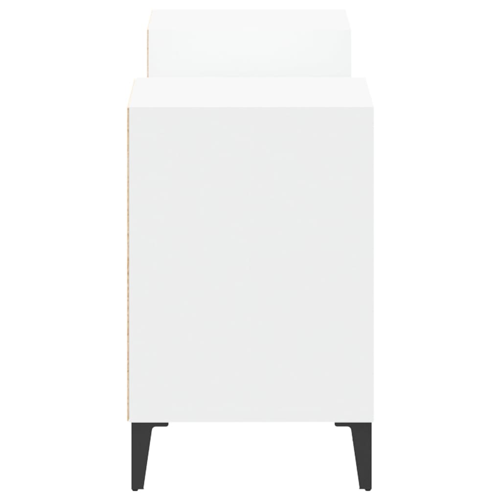 Tv-Meubel 60X35X55 Cm Bewerkt Hout Wit
