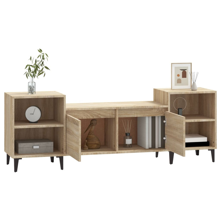 Tv-Meubel 60X35X55 Cm Bewerkt Hout Kleurig Sonoma eiken