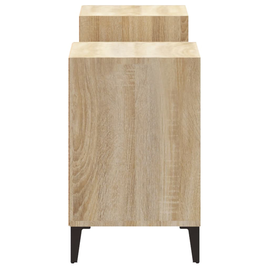 Tv-Meubel 60X35X55 Cm Bewerkt Hout Kleurig Sonoma eiken
