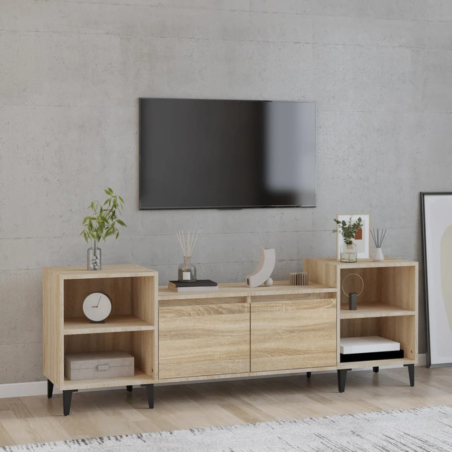 Tv-Meubel 60X35X55 Cm Bewerkt Hout Kleurig Sonoma eiken