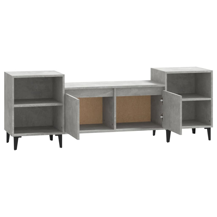 Tv-Meubel 60X35X55 Cm Bewerkt Hout Betongrijs