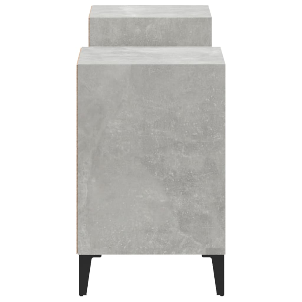 Tv-Meubel 60X35X55 Cm Bewerkt Hout Betongrijs