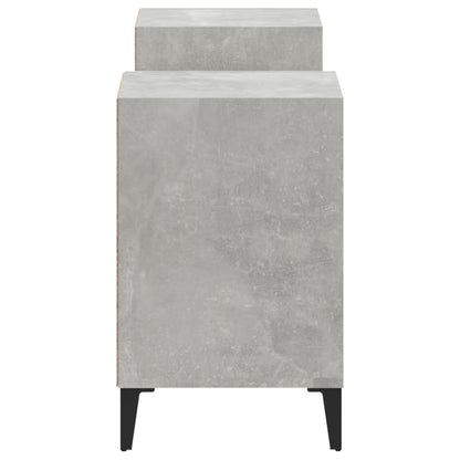 Tv-Meubel 60X35X55 Cm Bewerkt Hout Betongrijs