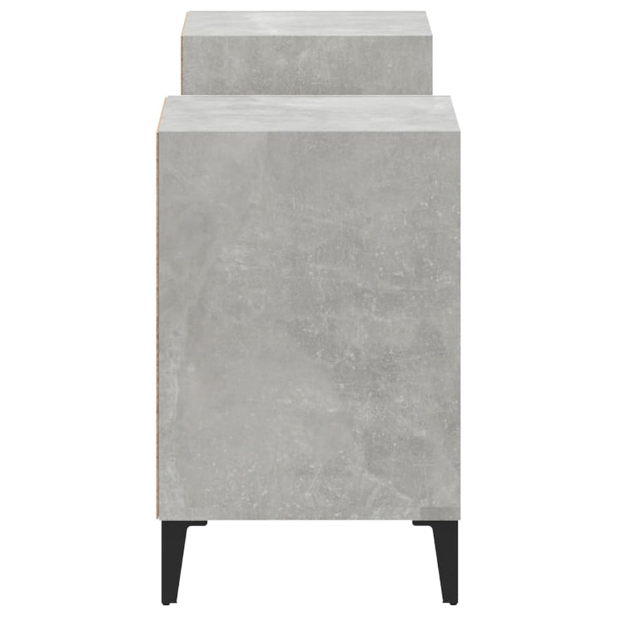 Tv-Meubel 60X35X55 Cm Bewerkt Hout Betongrijs