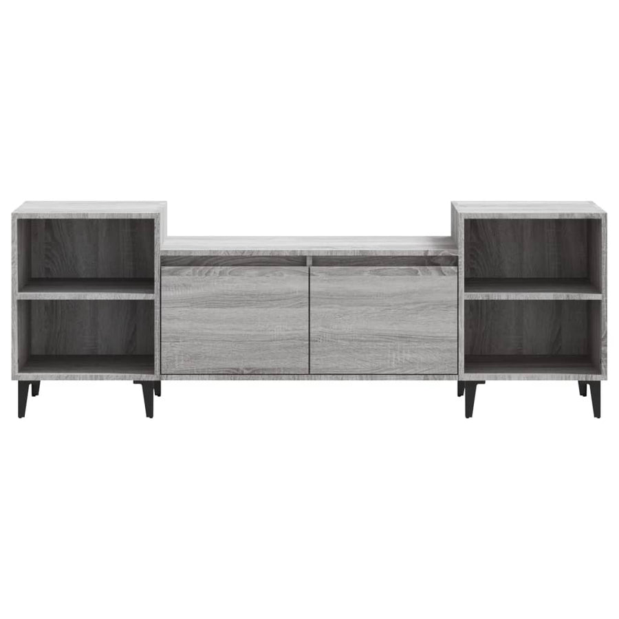 Tv-Meubel 60X35X55 Cm Bewerkt Hout Eikenkleurig Grijs sonoma