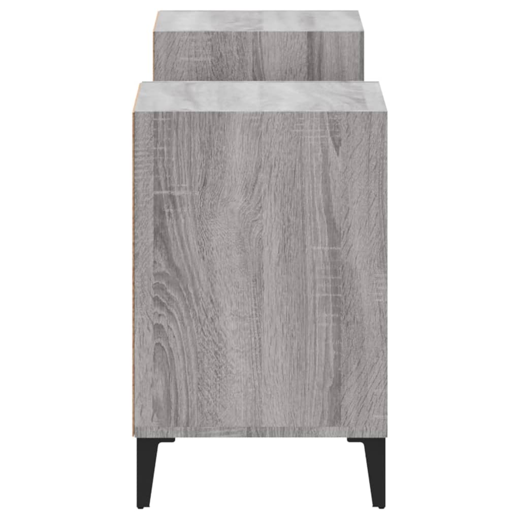 Tv-Meubel 60X35X55 Cm Bewerkt Hout Eikenkleurig Grijs sonoma
