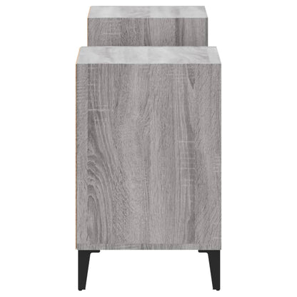 Tv-Meubel 60X35X55 Cm Bewerkt Hout Eikenkleurig Grijs sonoma