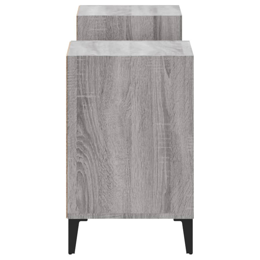 Tv-Meubel 60X35X55 Cm Bewerkt Hout Eikenkleurig Grijs sonoma