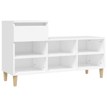 Schoenenkast 102X36X60 Cm Bewerkt Hout Wit