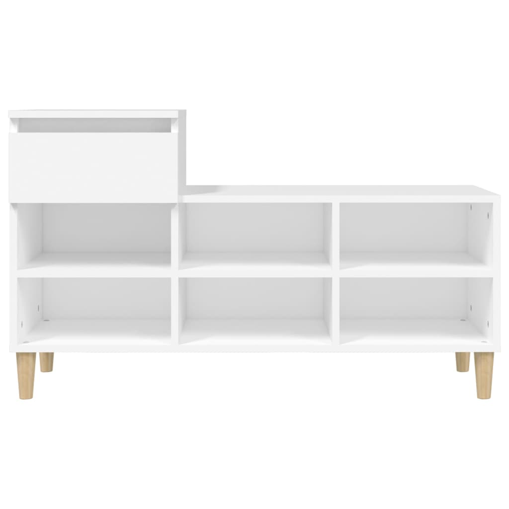 Schoenenkast 102X36X60 Cm Bewerkt Hout Wit