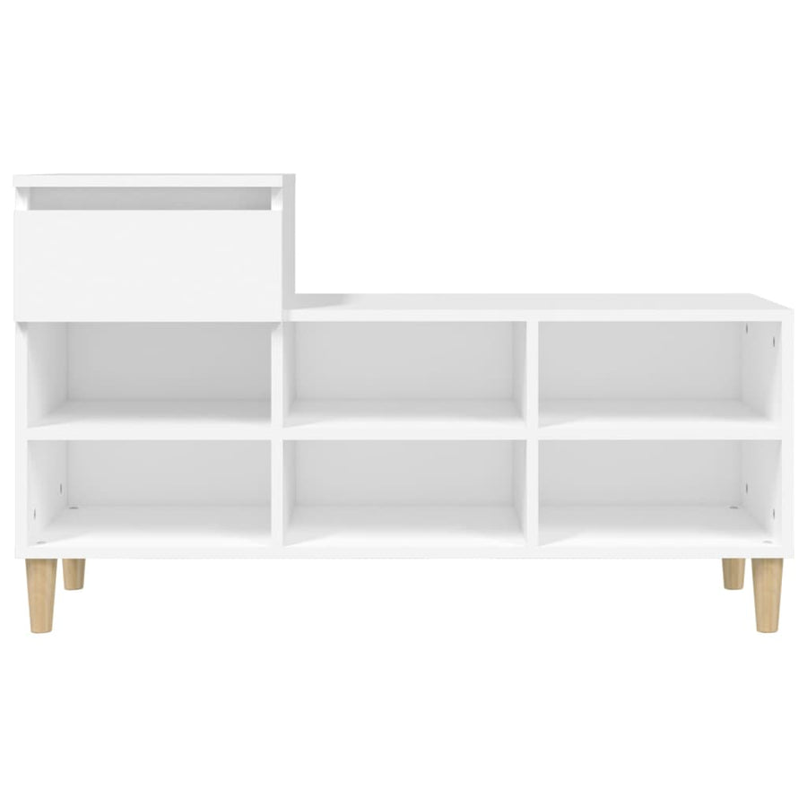 Schoenenkast 102X36X60 Cm Bewerkt Hout Wit