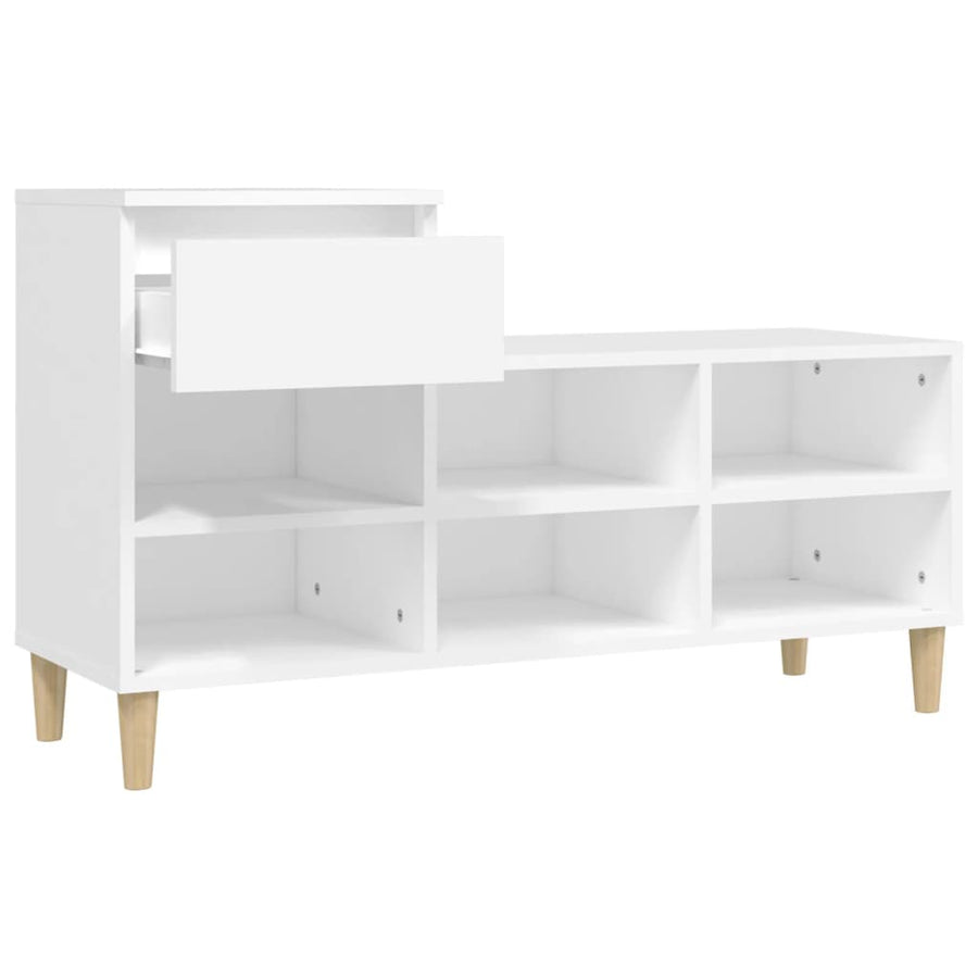 Schoenenkast 102X36X60 Cm Bewerkt Hout Wit
