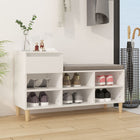 Schoenenkast 102x36x60 cm bewerkt hout wit