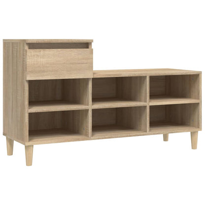 Schoenenkast 102X36X60 Cm Bewerkt Hout Sonoma Eikenkleurig