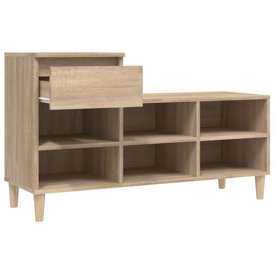 Schoenenkast 102X36X60 Cm Bewerkt Hout Sonoma Eikenkleurig