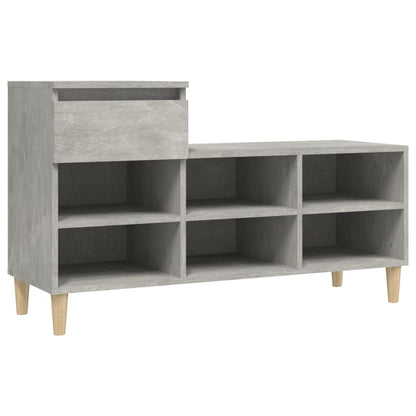 Schoenenkast 102X36X60 Cm Bewerkt Hout Betongrijs
