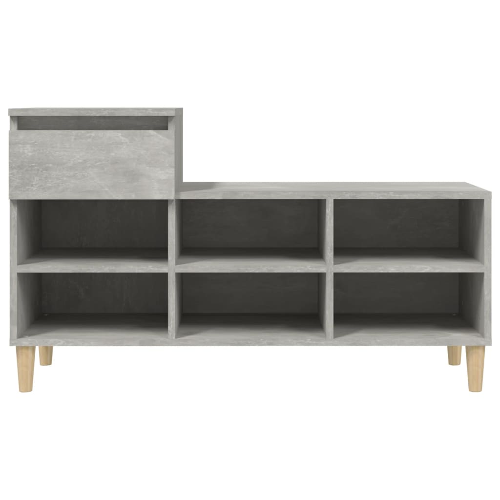 Schoenenkast 102X36X60 Cm Bewerkt Hout Betongrijs