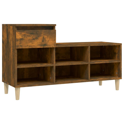 Schoenenkast 02X36X60 Cm Bewerkt Hout Kleurig Gerookt eiken