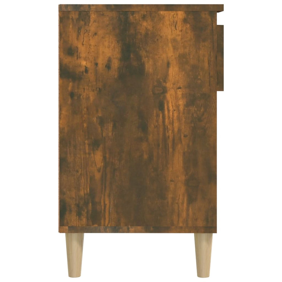 Schoenenkast 02X36X60 Cm Bewerkt Hout Kleurig Gerookt eiken