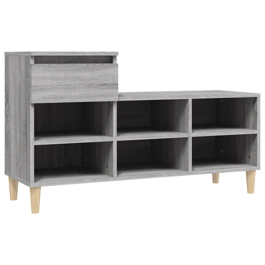 Schoenenkast 102X36X60 Cm Bewerkt Hout Sonoma Grijs Grijs sonoma