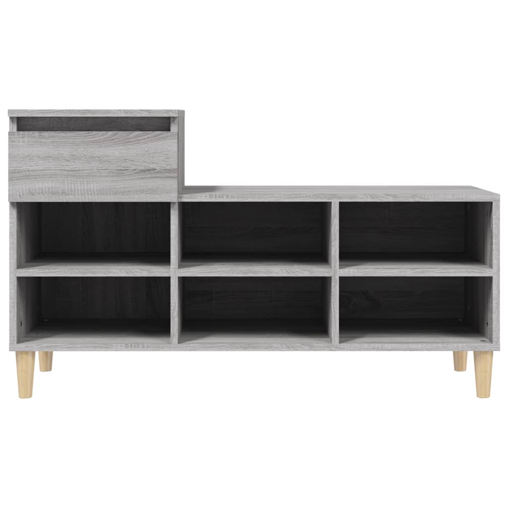 Schoenenkast 102X36X60 Cm Bewerkt Hout Sonoma Grijs Grijs sonoma