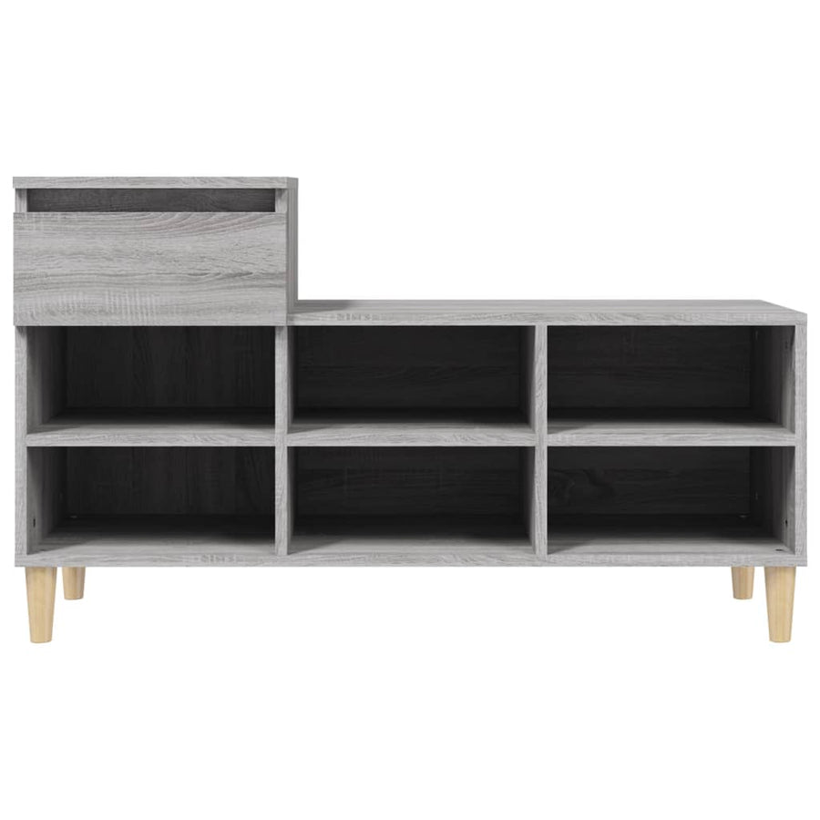 Schoenenkast 102X36X60 Cm Bewerkt Hout Sonoma Grijs Grijs sonoma