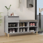 Schoenenkast 102x36x60 cm bewerkt hout grijs