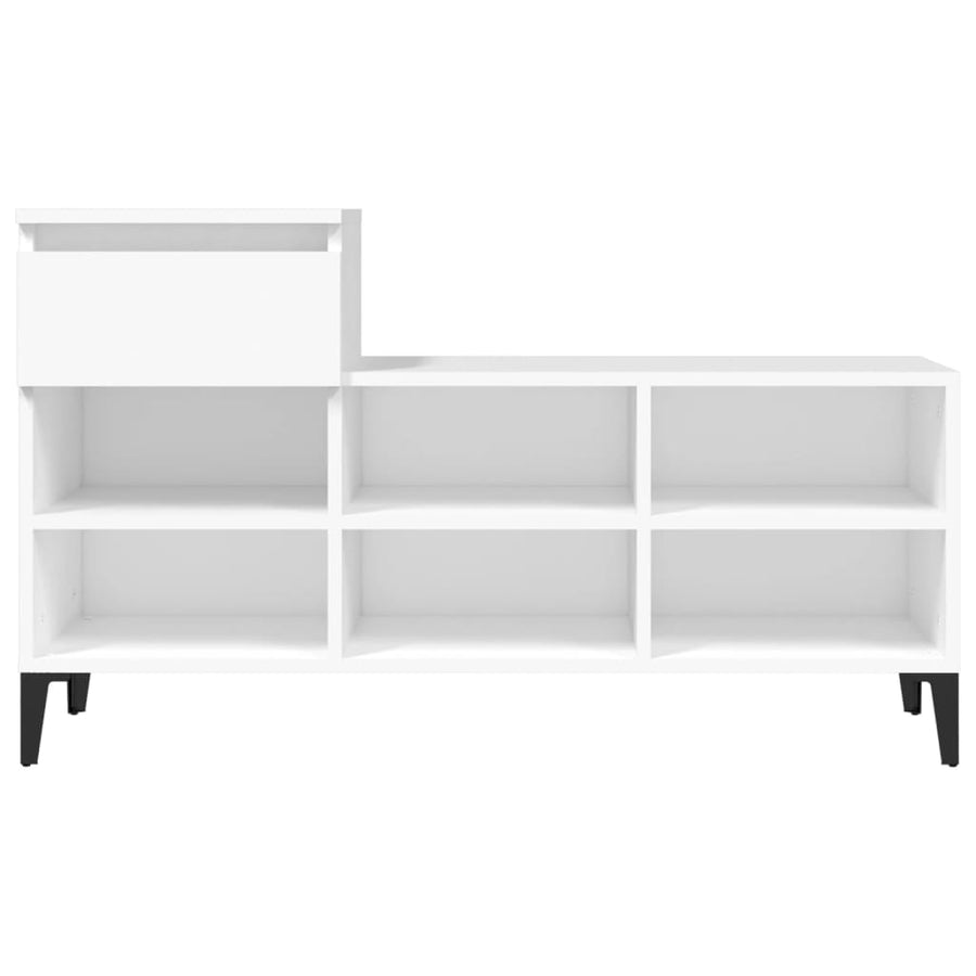 Schoenenkast 02X36X60 Cm Bewerkt Hout Wit