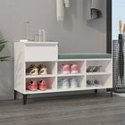 Shoe cabinet 102x36x60 cm engineered wood white