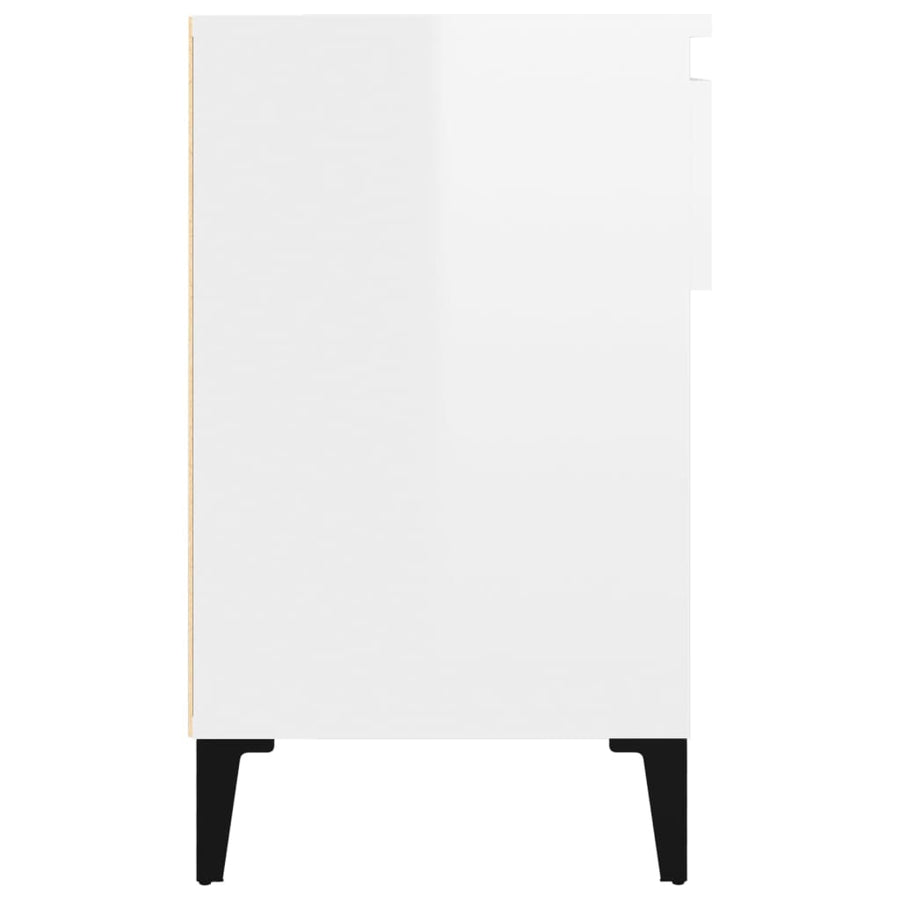Schoenenkast 02X36X60 Cm Bewerkt Hout Hoogglans wit
