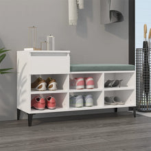 Schoenenkast 02X36X60 Cm Bewerkt Hout Hoogglans wit