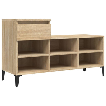 Schoenenkast 102X36X60 Cm Bewerkt Hout Kleurig Sonoma eiken