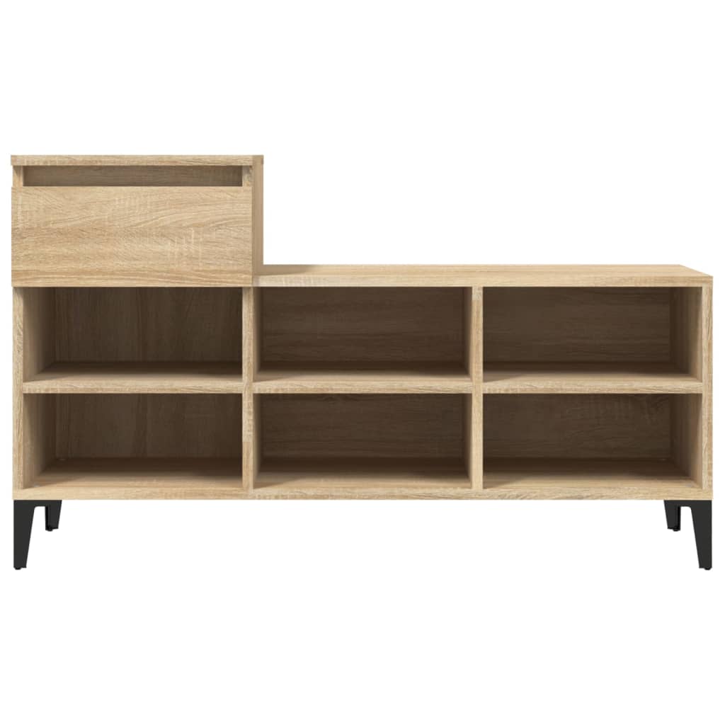 Schoenenkast 102X36X60 Cm Bewerkt Hout Kleurig Sonoma eiken