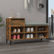 Schoenenkast 102X36X60 Cm Bewerkt Hout Gerookt Eikenkleurig