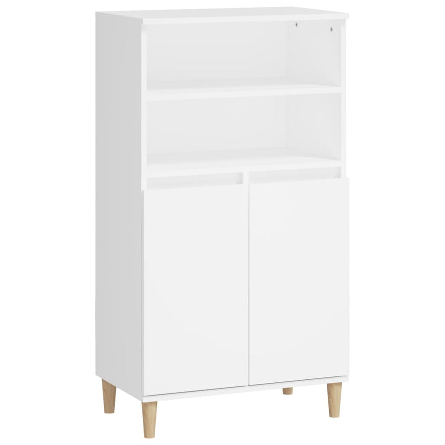 Hoge Kast 60X36X110 Cm Bewerkt Hout Wit