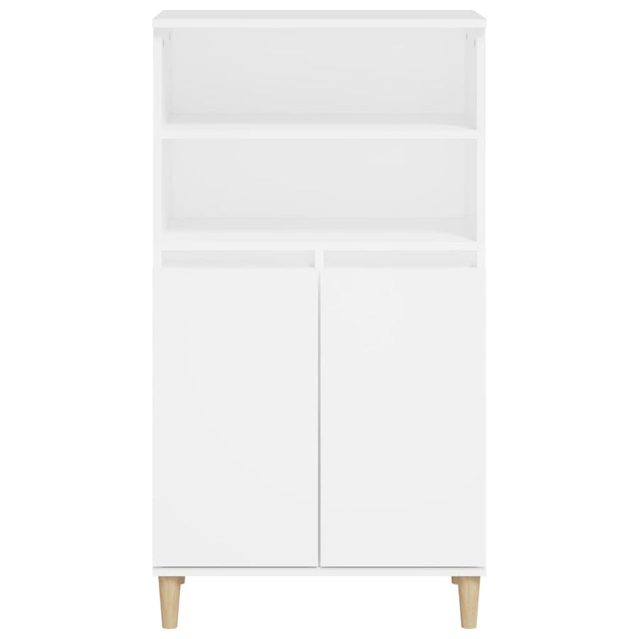 Hoge Kast 60X36X110 Cm Bewerkt Hout Wit