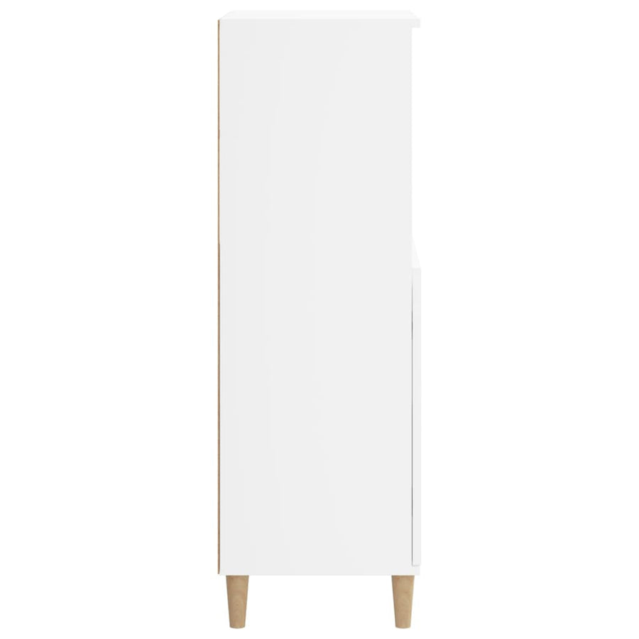 Hoge Kast 60X36X110 Cm Bewerkt Hout Wit