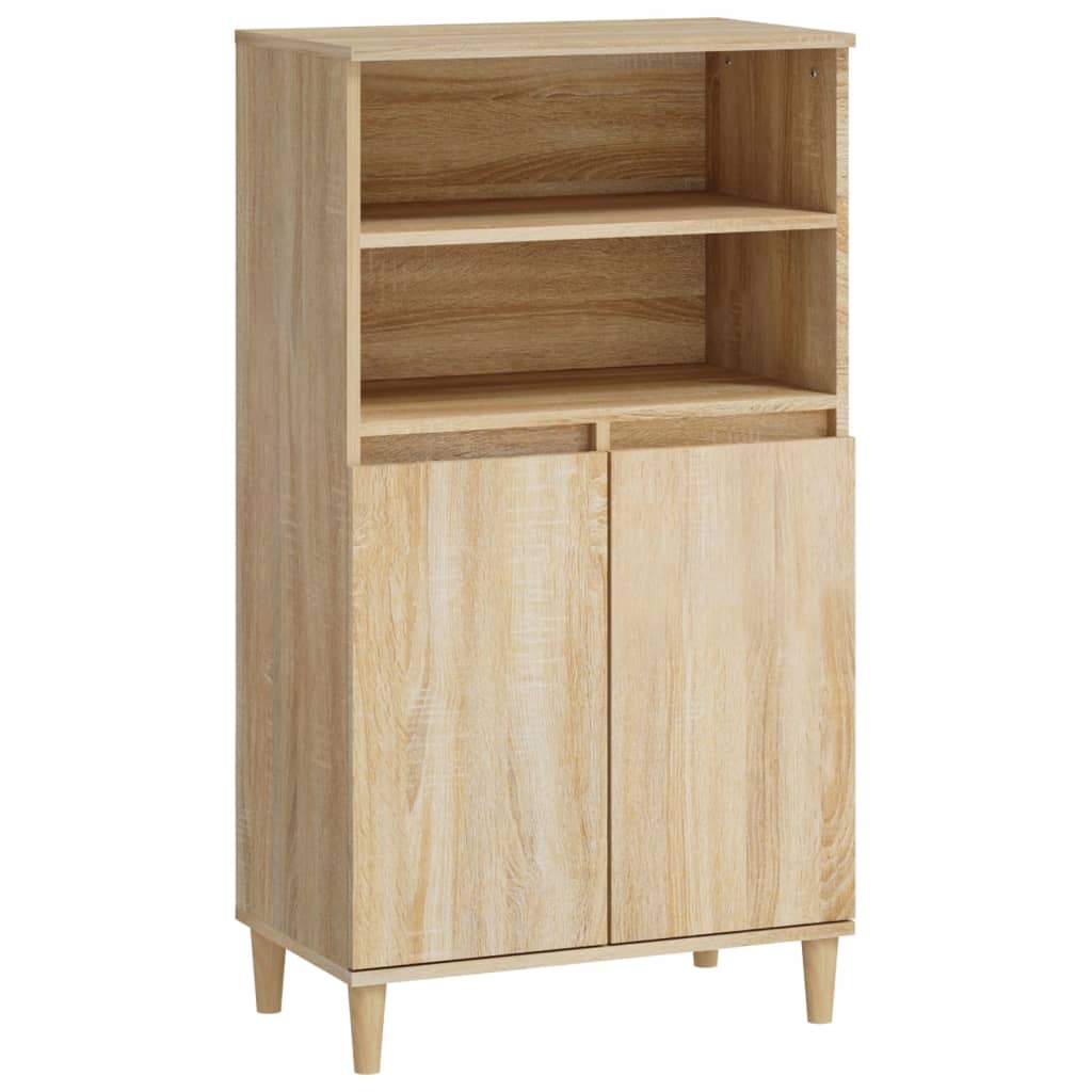 Hoge kast 60x36x110 cm bewerkt hout sonoma eikenkleurig