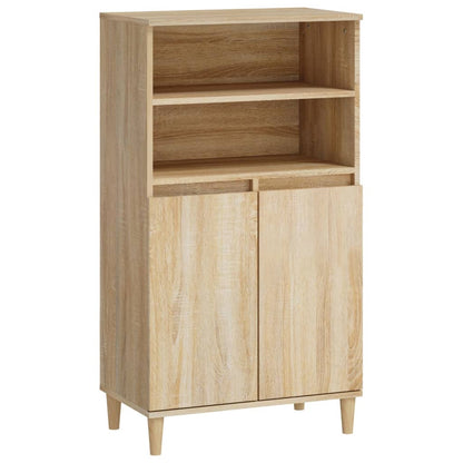 Hoge kast 60x36x110 cm bewerkt hout sonoma eikenkleurig