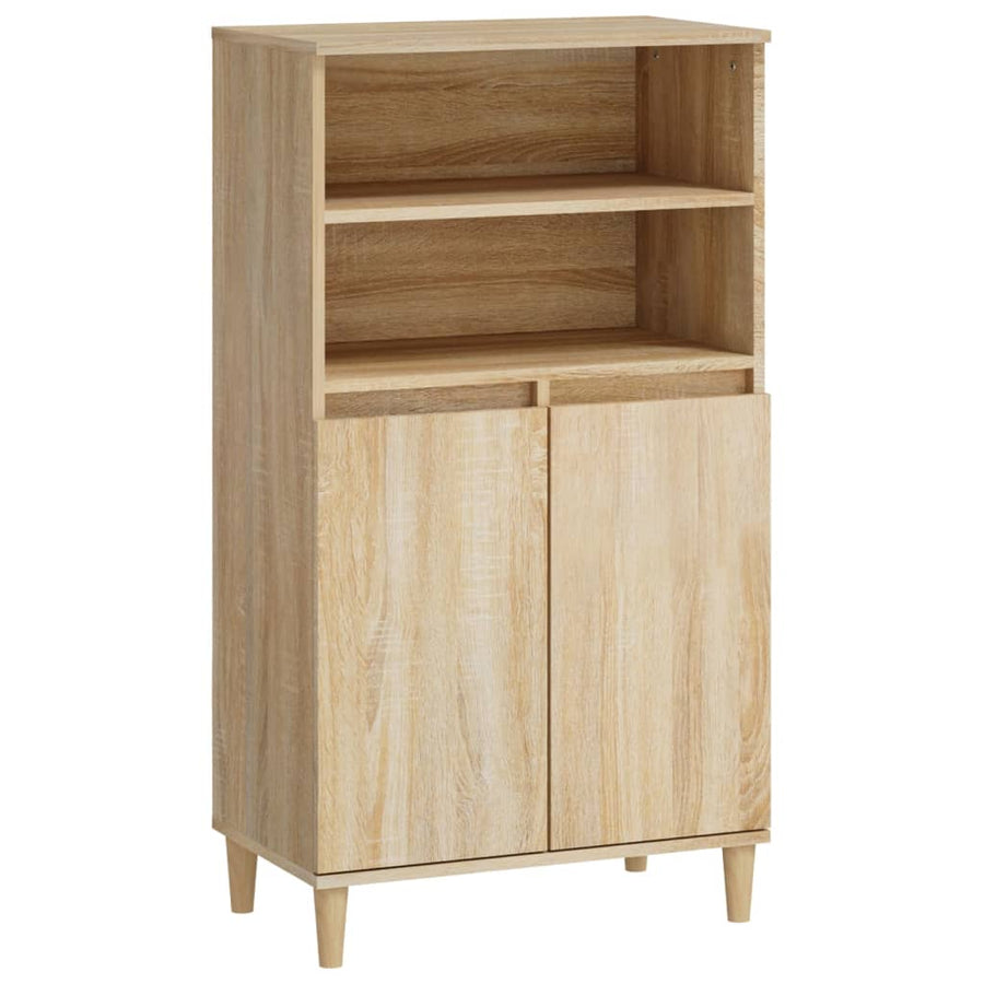 Hoge kast 60x36x110 cm bewerkt hout sonoma eikenkleurig