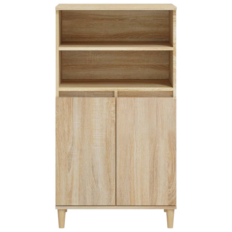 Hoge kast 60x36x110 cm bewerkt hout sonoma eikenkleurig